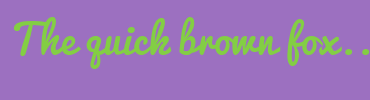 Image with Font Color 83CE44 and Background Color 9C70C0